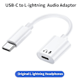 Pikkukuva 1 / 5: Fonken USB-C - Lightning-kuulokeäänensovitinjohto, Type-C - Lightning-latausmuunnin datakaapeli iPhone 15:lle, iPad Prolle, Samsungille - Täydellinen C to L Audio Adapter