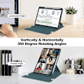 Pikkukuva 2 / 5: Yhteensopiva Lenovo Tab M11 (Xiaoxin Pad 11 2024) Kotelon PU+Akryyli Tabletin Jalusta Suojus Bluetooth-Näppäimistöllä - Täydellinen Dark green Style C Lenovo Tab M11 (Xiaoxi