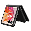 Miniatyrbillede 5 af 5: Læder Telefon Cover Kompatibel med Motorola Razr 50 Ultra-Perfet Black