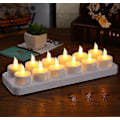 Miniatyrbillede 3 af 5: Genopladelige Lys Flammeløse Lys Te Lys 12stk/Sæt, Dekorer til Fest, Bryllup, Bar, Hjem, Middag - Perfekt