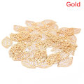 Miniatyrbilde 1 av 6: 50 stk sjarm filigran hule blader anheng DIY smykker Making L - Perfet Gold 50pcs