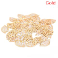 Pikkukuva 1 / 6: 50 kpl Charm Filigraani Hollow Leaves Riipus Tee-se-itse korujen teko L - Perfet Gold 50pcs