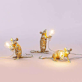 Miniatyrbillede 2 af 3: Mus Skrivebordslampe Nordic Animal Lamper Dagligstue Spisestue Soveværelse Tøjbutik Tegnefilm Mus Resin Skrivebordslampe Vwy feng- Perfet