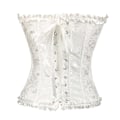 Miniatyrbillede 3 af 4: Tube Top Jacquard Gotisk Palads Korset Vest Shapewear Korset-Perfet White XS
