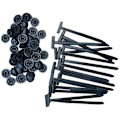 Miniatyrbilde 1 av 5: Nylon Universal Kabelbuntspenne, 10-100 stk. Pinne og Knapp Buntbånd Selvlåsende - Perfekt 100pcs
