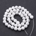 Miniatyrbillede 3 af 3: Howlite perler natur, 8 mm - Perfet