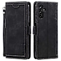 Miniatyrbillede 1 af 5: til Samsung Galaxy A36 5G Wallet Case Stand Læder Telefon Cover - Perfet Black