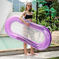 Miniatyrbillede 1 af 5: Voksen Pool Oppustelig Solstol Pool Float med Hovedpude, Swimming Pool Sommer Strand Legetøj til Party-Perfet gradual purple