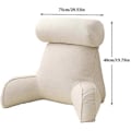Miniatyrbilde 2 av 5: Lesepute med armlene, avtakbar ryggstøttepute, korsryggstøttepute - Perfekt Ivory