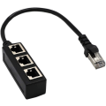 Pikkukuva 1 / 3: 1-3-porttinen Ethernet-sovitinkaapelin jakaja - täydellinen