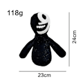 Miniatyrbillede 2 af 2: Døre Roblox Figurer Døre Plyslegetøj Monsters Skrækspil Plys udstoppede dyr [DB]- Perfet black white face