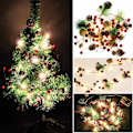 Miniatyrbild 6 av 6: Christmas Pine Cones String Lights Garland Lights 6.5FT 20LEDs, Garland Wreath LED Fairy Lights med röd bärklocka för - Perfet