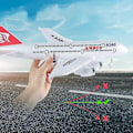 Miniatyrbilde 4 av 5: Airbus A380 Rc Fly Boeing 747 Rc Fly Fjernkontroll Fly 2.4g Fastvinget Flymodell Rc Fly leker for Barn Gutter-Perfekt