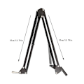 Miniatyrbild 4 av 5: Boom Arm Stand Heavy Duty 360 Justerbar Metall Mikrofonstativ Skrivbordshållare-Perfekt Black 0