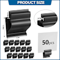 Miniatyrbillede 3 af 4: 50 stk. sorte skilteclips madbakke etiket holder plastik buffet mad-perfekt