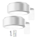 Pikkukuva 1 / 5: Seinään asennettava langaton tauluvalo kaukosäätimellä, himmennettävä, paristokäyttöinen, säädettävä 13-värinen RGB-maalausvalo - Perfet white 2pcs