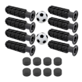 Miniatyrbillede 1 af 5: 8 stk. Bordfodboldgreb med endeprop Bordfodbold Børn Komfortabel håndtering med 2 små fodbolde - Perfekt