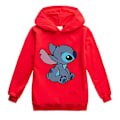 Miniatyrbild 4 av 5: Barnens Pojkar Flickor Disney Stitch Jul Hoodie Toppar Tröjor - Perfekt Red 3-4year(110cm)