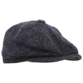 Miniatyrbilde 1 av 2: Men's 8 Panel Wool Blend Newsboy Cap Mørkegrå - Perfet Dark Grey 58cm