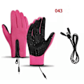 Miniatyrbillede 1 af 5: Vandtætte Handsker til Mænd, Ultimative Vinteropvarmede Vindtætte Handsker - Perfekt 043rose pink M