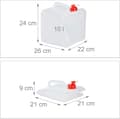 2-PACK 10L Bärbar hopfällbar vattenbehållare med kran-WELLNGS