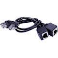 Miniatyrbilde 4 av 5: Ethernet-forlenger Rj45 hann til hun skrue nettverksforlengelseskabel 30 cm 2 stk (santanxing)-Perfet 0.3M