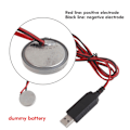 Miniatyrbilde 2 av 10: USB til 3V CR2032 Dummy Batteri Ladningskabel CR2032 3V Batteri Erstatning for CR2032 Myntcelle Batteri Driver- Perfet