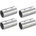 Miniatyrbilde 1 av 5: 4 stk. Rett Rørkobling, 2-veis Håndlistkobling i Rustfritt Stål, 60mm Lengde, for 1 (25mm) OD Rør for Rekkverk - Perfekt