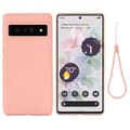 til Pixel 7 Pro Pure Color Flydende Silikone Stødsikkert Telefoncover - Perfekt Pink