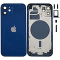 Kompatibel med iPhone 12 6.1 tommer Bagside Batteri Hus Cover+Mellem Plade Ramme+Side Knapper Udskiftning - Perfekt Style A