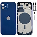 Miniatyrbilde 1 av 5: Kompatibel med iPhone 12 6.1 tommer Bak Batterideksel + Midtre Plate Ramme + Sideknapper Erstatning - Perfekt Style A