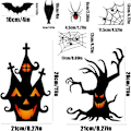 Pikkukuva 3 / 6: Halloween Window Clings Tarrat - 7 arkkia lepakoita ja hämähäkkejä