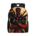 Miniatyrbilde 1 av 5: Deadpool Barneseggsekk Skoleveske Barnehageveske Passer for Tenåringsgutter - Perfekt