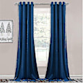Miniatyrbillede 1 af 5: Luksuriøse termisk isolerede gardiner, tykke, solide, effektive mørklægningsgardiner - Perfekt Royal Blue W 39x H 55 100cm*140cm