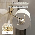 Pikkukuva 3 / 5: Ylellinen kultainen WC-paperiteline hyllyllä, ei lävistystä, akryylinen rullapaperiteline, pyyhekoukku, kylpyhuonetarvikkeet, kylpyhuone-Perfet Silver