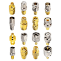 Miniatyrbillede 1 af 5: 16 Type SMA-stik SMA-adapterkits SMA til MCX/TV/F/BNC/UHF/RP-SMA Lige Type Nikkel Guld Pla-Perfet