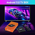 Miniatyrbild 3 av 5: Android TV-box med fyrkantig form, Android 11, mångsidig mediaspelares TV-box för hemmet, sovrummet - perfekt 1G8G AU Plug