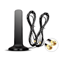 Miniatyrbild 1 av 5: Gsm 4g 5g Antenn 600-6000mhz 12dbi Hög Förstärkning Omni Magnetisk Bas Antenn Sma Hane Ts9 Crc9 Kompatibel med Zte Cpe Huawei Wifi Router Modem-Perfet Sma male-3m cable
