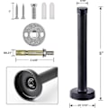 Miniatyrbilde 2 av 5: Dørstoppere, 15 cm lang dørstopper, veggmontering, kraftig solid svart dørstopper børstet rustfritt stål med myke gummistøtfangertupper - Perfekt black 5 Inch*2