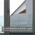 Miniatyrbillede 4 af 8: One Way Mirror Window Film Privacy Sun Blocking Glas Sticker - Perfet Blue-silver 40x300 cm