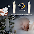 Miniatyrbillede 3 af 5: 10 stk. LED Julelys, Trådløse Hvide Varme Juletræslygter, med Fjernbetjening og Batterier, Dæmpbare LED-Lys, IP44, til Juletræ