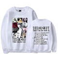 Miniatyrbillede 1 af 2: Taylor Swift The Eras Tour Unisex Sweatshirt Tryk Langærmet Rundhals Casual Løstsiddende Trøje Fans Gave til Mænd Kvinder Unisex-Perfet White M
