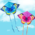 Miniatyrbillede 7 af 10: Butterfly Triangle Kite 50/100Meter Kite BLÅ - Perfet