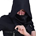 Miniatyrbilde 4 av 5: Punk Rogue Cowl Hette Skjerf, Vinter Unisex Halsvarmer Kostyme Hette Cape Hatt-Perfekt Black