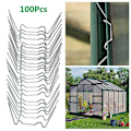 Miniatyrbilde 2 av 5: 100 stk W-type Drivhus Glass Fjærtråd Glassering Overlappende Klips Festklemmer - Perfekt