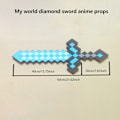 Miniatyrbillede 7 af 8: minecraft diamant sværd animation rekvisitter sværd legetøj model - Perfet Blue