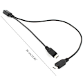 Pikkukuva 4 / 5: Micro USB Naaras 1 - 2 Micro USB Uros Jakaja Jatko Latauskaapeli Johto Lataus- ja Tiedonsiirtoon USB Lisätarvikkeet - Perfet