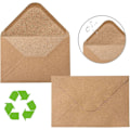 Miniatyrbilde 5 av 5: Konvolutter (100 stk) gammelt kraftpapir/uten vindu - C6-162 x 114 mm, konvolutter, close-Perfet