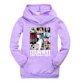 Miniatyrbild 1 av 2: Barn & Tonåringar Pojkar Flickor Taylor Swift Tryckt Långärmad Sweatshirt Huvtröja Huvtröja Toppar - Perfekt Purple 11-12 Years