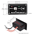 Miniatyrbillede 2 af 5: DC 12V Sikret Marine Bilgepumpe Kontaktspanel med LED-indikatorlys Manuel/Fra/Auto 3-vejs Toggle S-Perfet